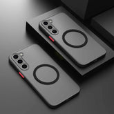 Magnetic Matte Magsafe Case for Samsung S20–S24 Ultra – Shockproof & Clear Protective
